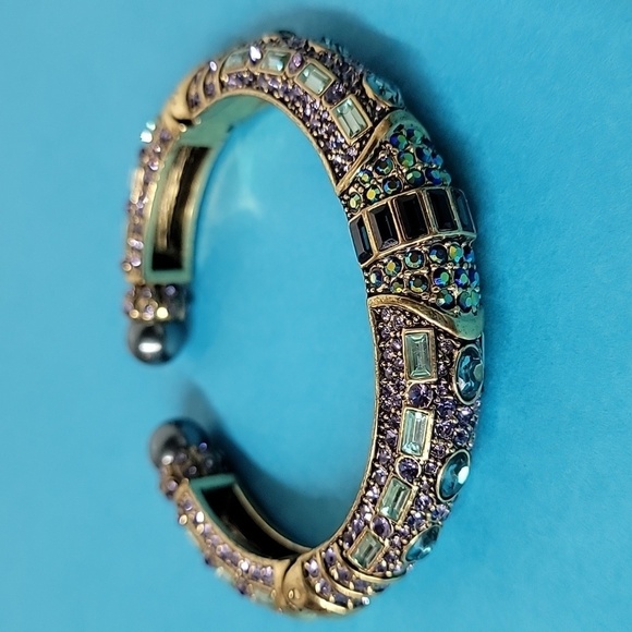 7 PIECE Heidi Daus Lavish Layers Crystal Accented Necklace Bracelet Ring Earring - Picture 8 of 16